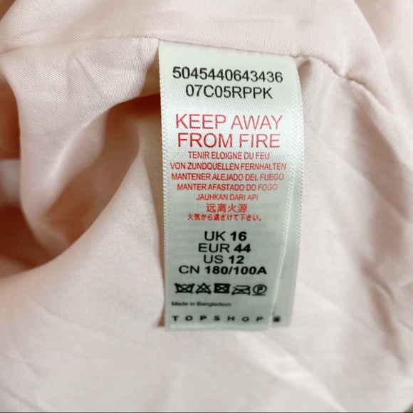 Topshop Pink Fuzzy Carly Button Trench Coat 12 - Picture 6 of 7